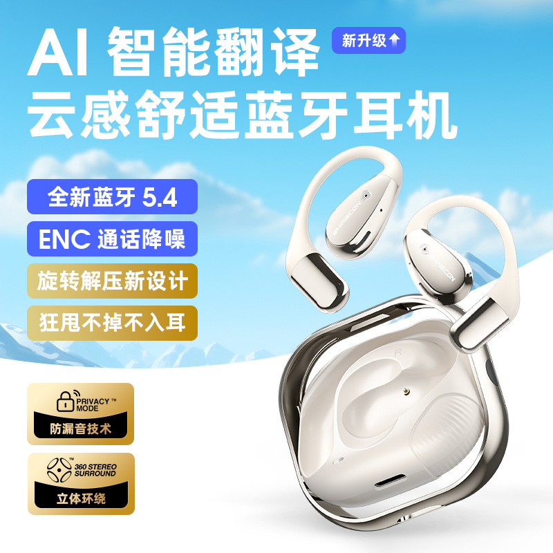 The 2025 new AI wireless translation headphones X5PRO, a private mold noise-cancelling over-ear cross-border Bluetooth headset, are a hit full figure