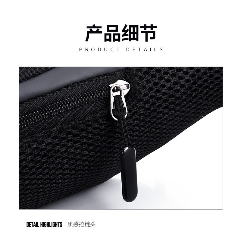 Men's and women's multi-functional crossbody waist bag, trendy and fashionable versatile bag, waterproof sports couple waist bag, loose change cash register bag details Picture