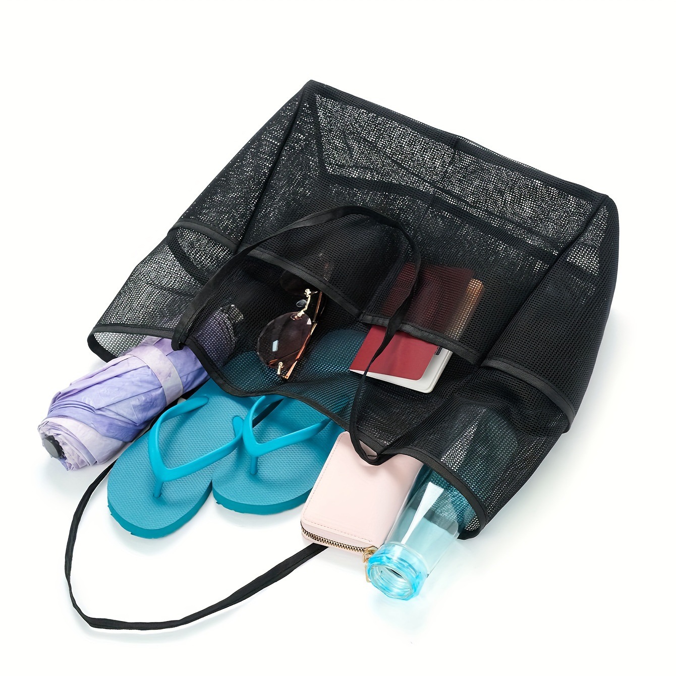 Beach bag, Amazon mesh single-shoulder handbag, for men and women to carry out for washing, swimming and clothing storage Application Scenario