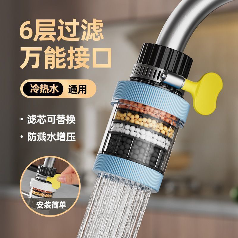 Faucet filter nozzle, universal tap water, kitchen splash guard, shower head splash guard, water purifier, household cross-border e-commerce Specification drawing