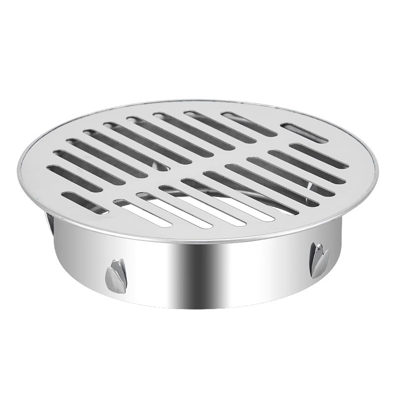 304 stainless steel rooftop card-type flat floor drain, balcony drainage anti-clogging mesh cover, outdoor 75-pipe sewer Item Picture