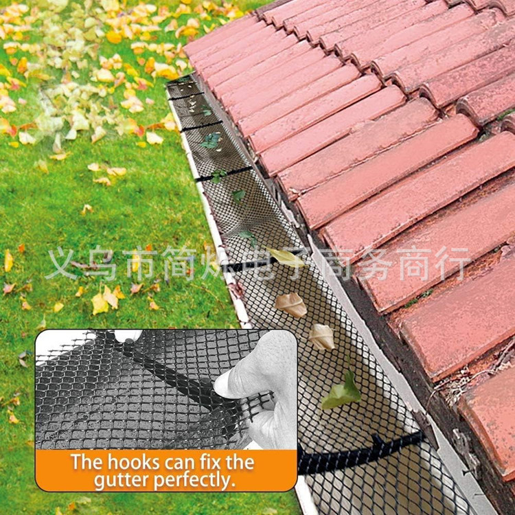 Outdoor leaf-blocking filter screen, gutter filter screen, eaves and roof drainage pipe leaf-blocking filter screen, anti-clogging details Picture