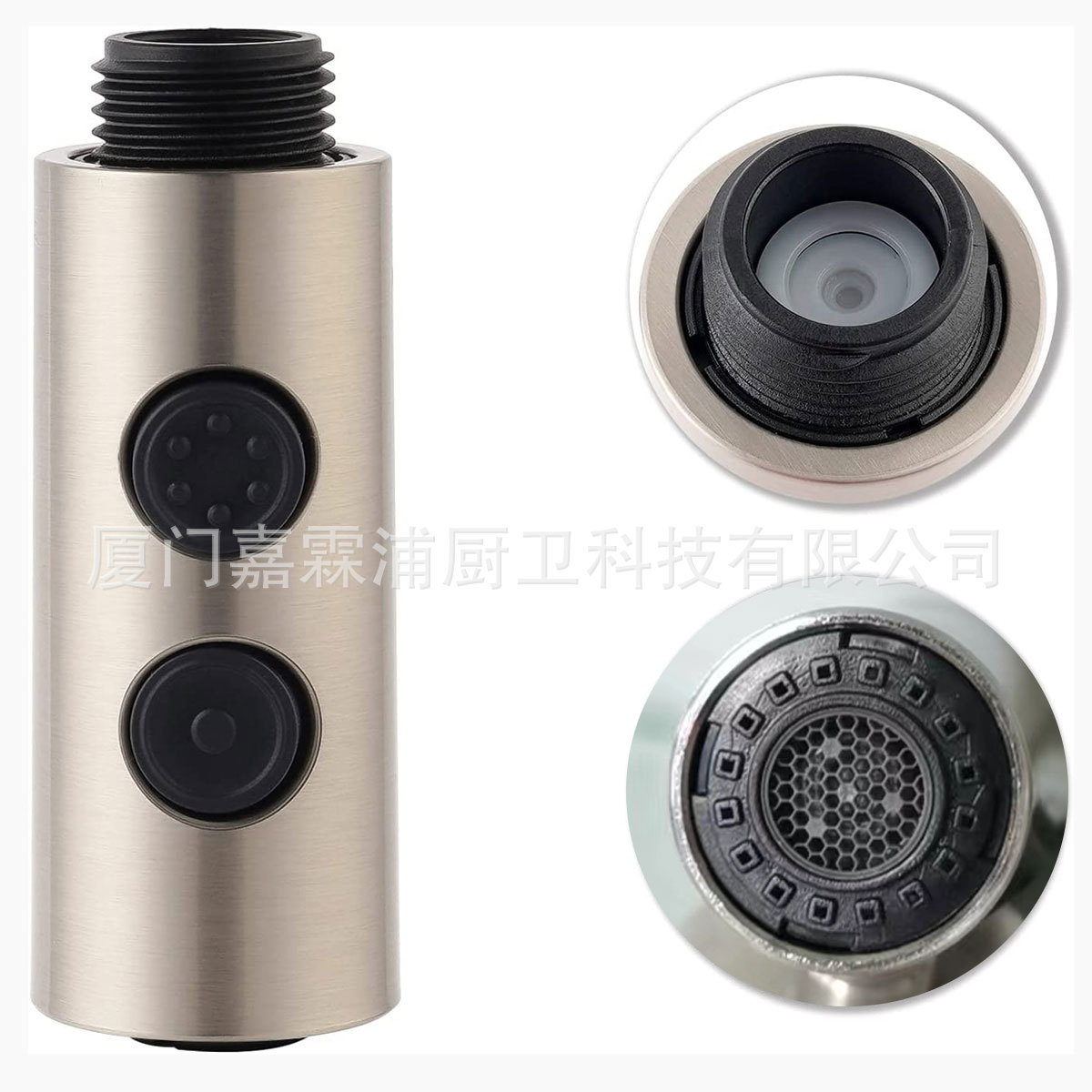 Amazon cross-border small straight tube pull-out faucet, shower head, kitchen sink, splash-proof pull-out faucet accessories details Picture