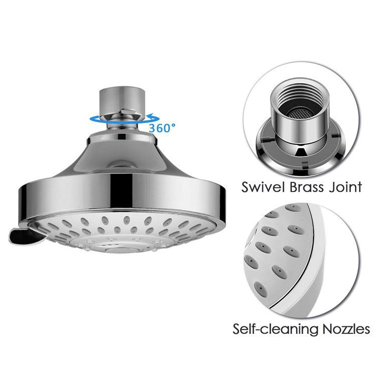 Foreign trade 4-inch, 5-inch and 6-inch shower heads, five-speed water-saving pressure-increasing shower heads, small roof spray, concealed bathhouse with shower heads Specification drawing