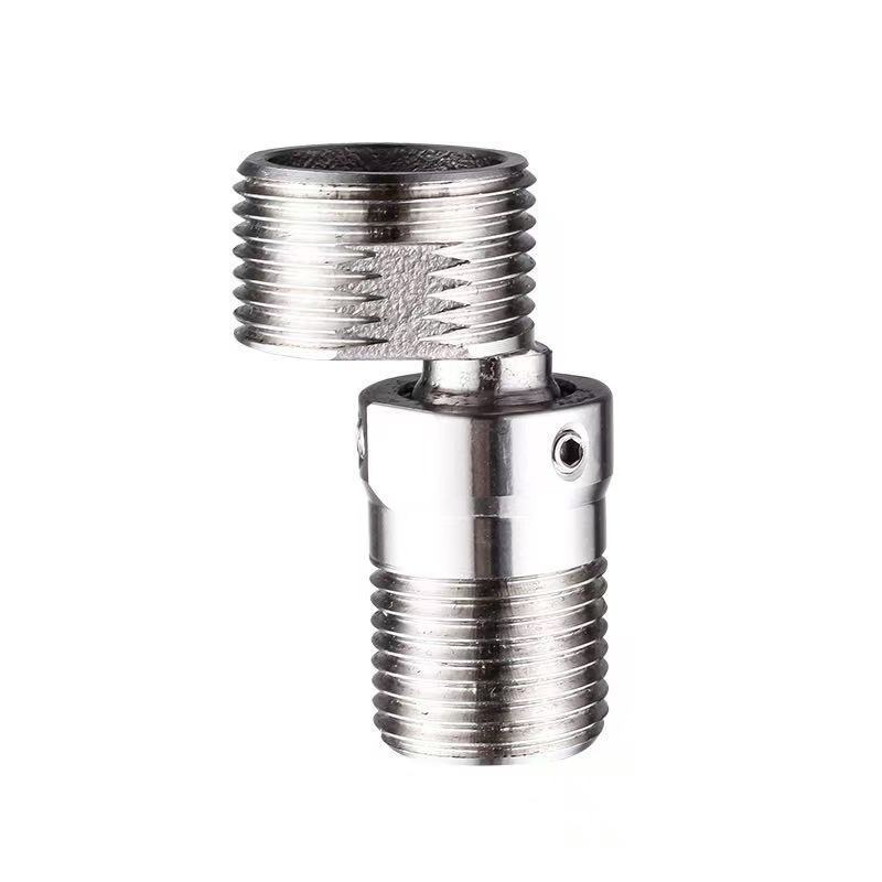 304 stainless steel universal curved foot mixing valve for adjusting the tilt of the showerhead interface and changing the diameter and Angle of the shower faucet Item Picture