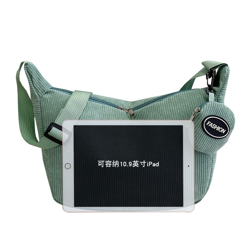 Autumn new corduroy women's bag 2024, fashionable large-capacity women's bag, high-quality mother-and-child bag, casual single-shoulder crossbody bag details Picture