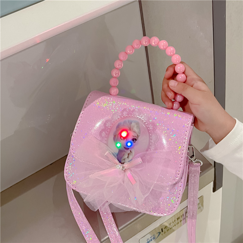 Children's bags, girls' new Elsa Princess handbag, large-capacity crossbody bag, Ice Princess fashion Flash bag Specification drawing