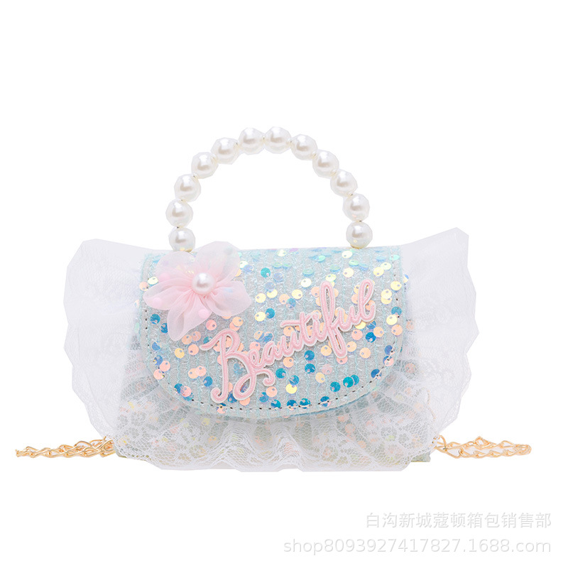 Wholesale children's bags, fashionable and trendy crossbody bags, girls' stylish pearl handbags, mini and cute single-shoulder crossbody bags Item Picture