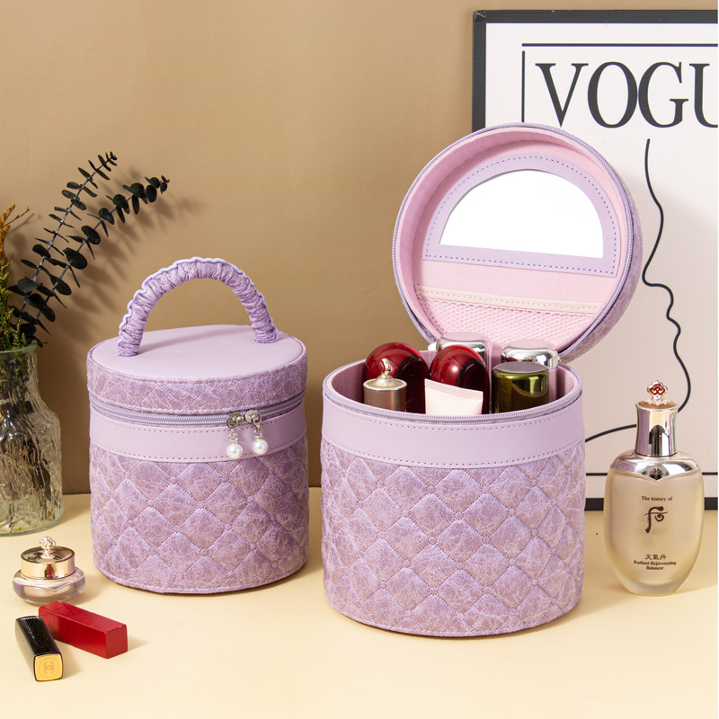 Factory direct sales of light luxury hand-held bucket bags, large-capacity cosmetic cases, storage boxes, souvenirs, wedding gifts, portable for home use Specification drawing