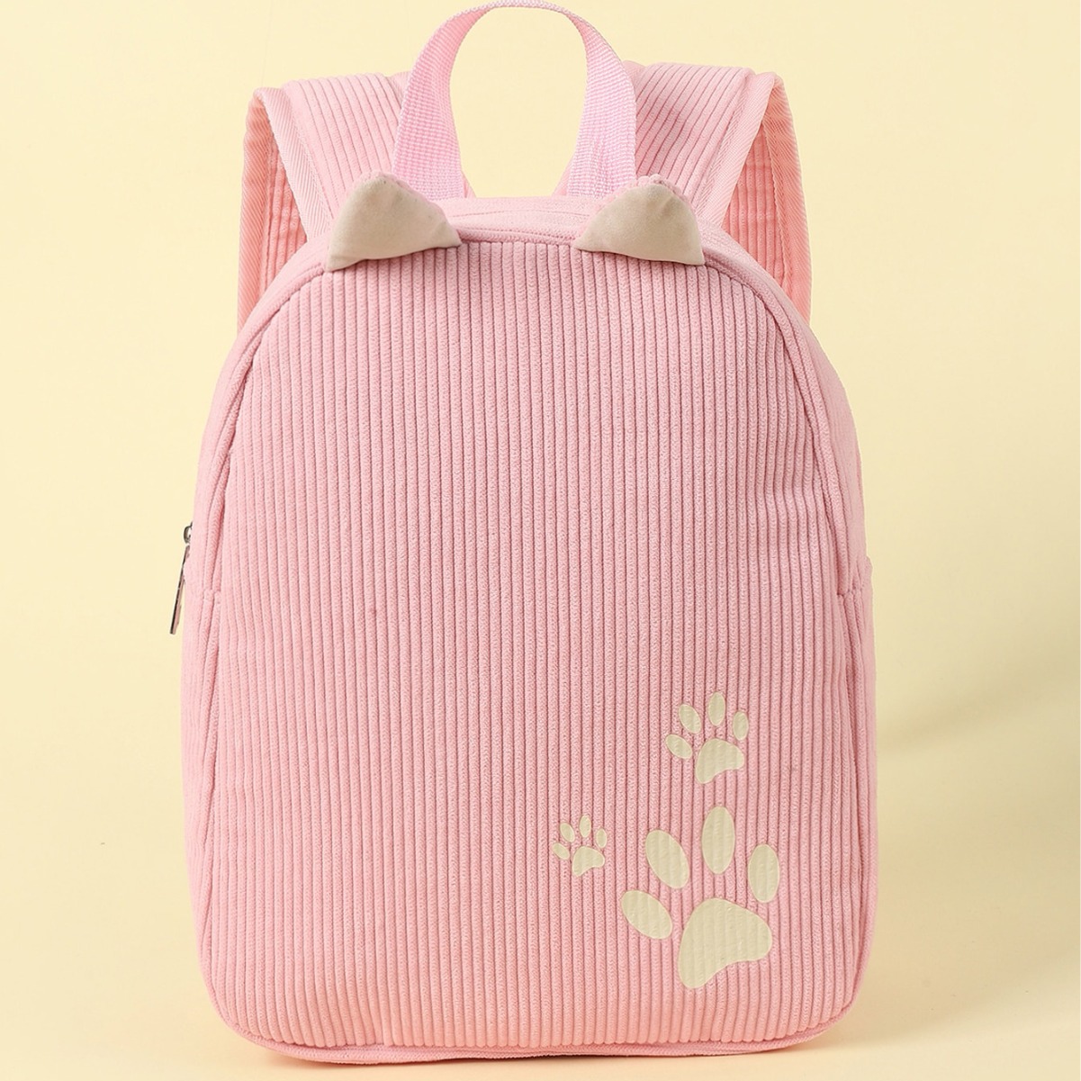 Cross-border best-selling kindergarten schoolbags for children, girls and boys, new solid color corduroy baby bags in multiple colors full figure
