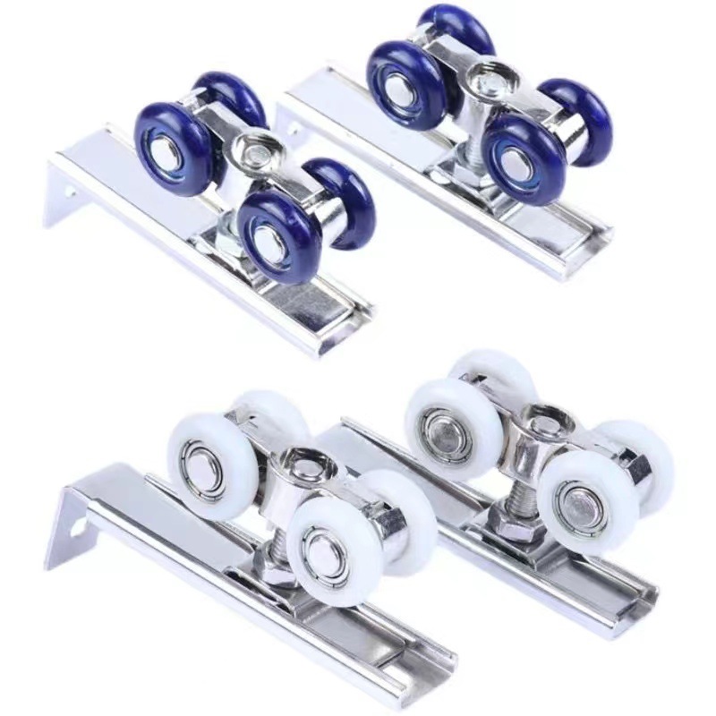 Zinc alloy sliding door small hanging wheels, solid wood wardrobe door small wheels, silent kitchen sliding door rails, folding door accessories details Picture