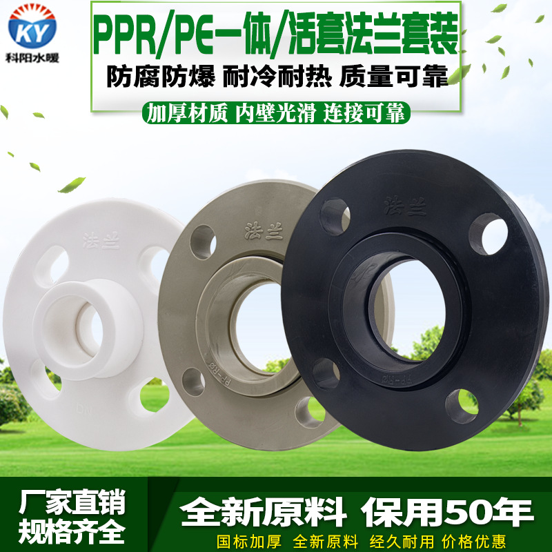 PPR all-plastic one-piece flange, hot-melt PE socket type loose flange, 25 PPR all-plastic loose flange 110 wholesale full figure