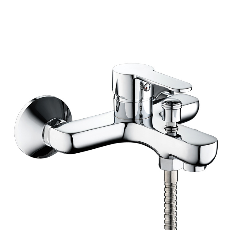 Cross-border foreign trade shower mixing valve, cold and hot water faucet simple set, bathroom bathtub, water heater cold and hot water faucet Item Picture