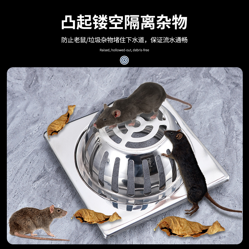 Stainless steel rooftop floor drain, gutter, roof rainwater trough, 87-type rainwater hopper, balcony downspout, 75/110/150 pipes Specification drawing