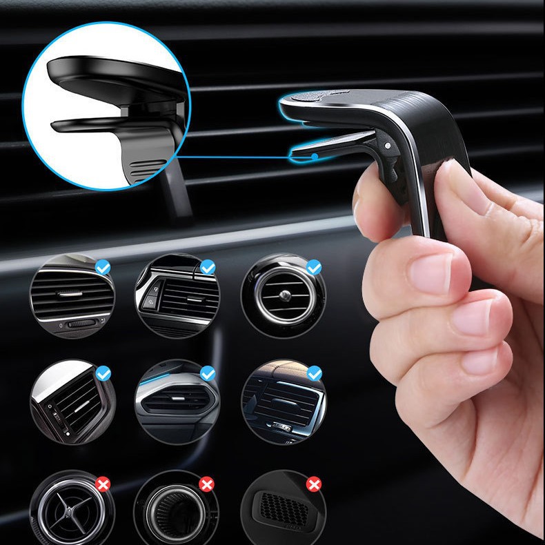 Magnetic suction cup type car phone stand with car air outlet, strong magnetic force phone case, portable Application Scenario