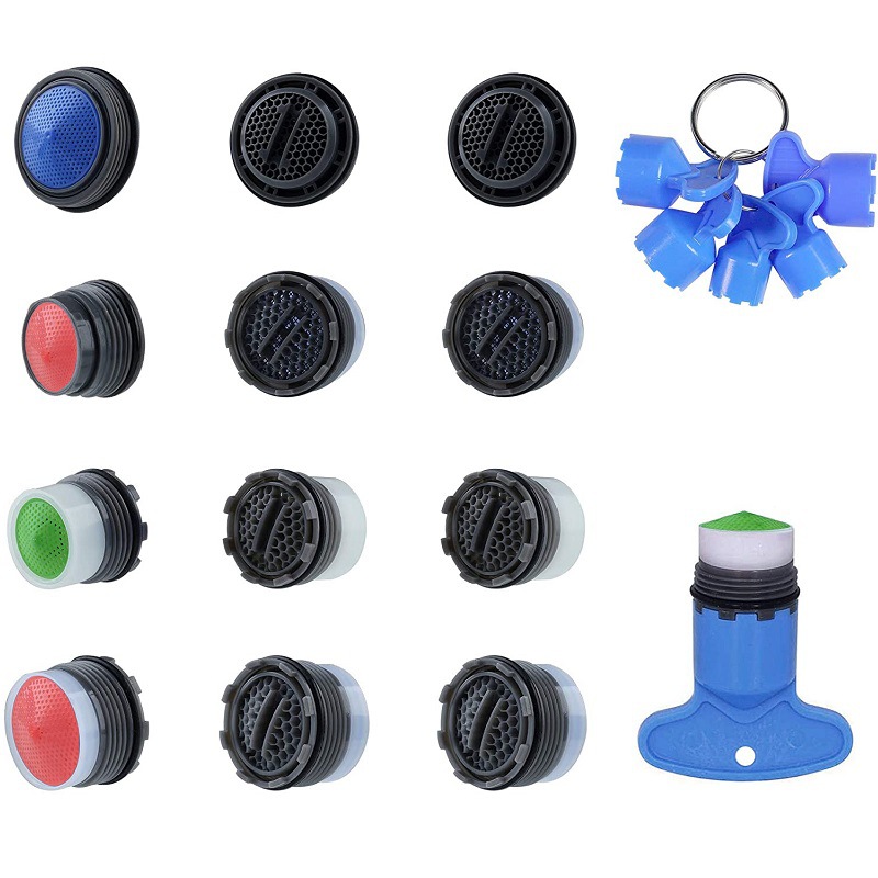 100-3 Coin-type faucet built-in aerator filter core net aerator wrench disassembly tool set Item Picture