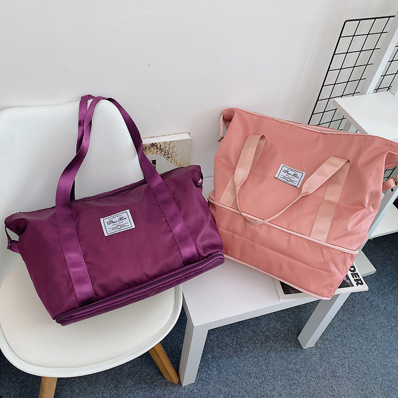 Korean outdoor short-distance travel bags, women's large-capacity dry-wet separation sports and fitness bags, hand-held large bags, luggage bags, trendy full figure