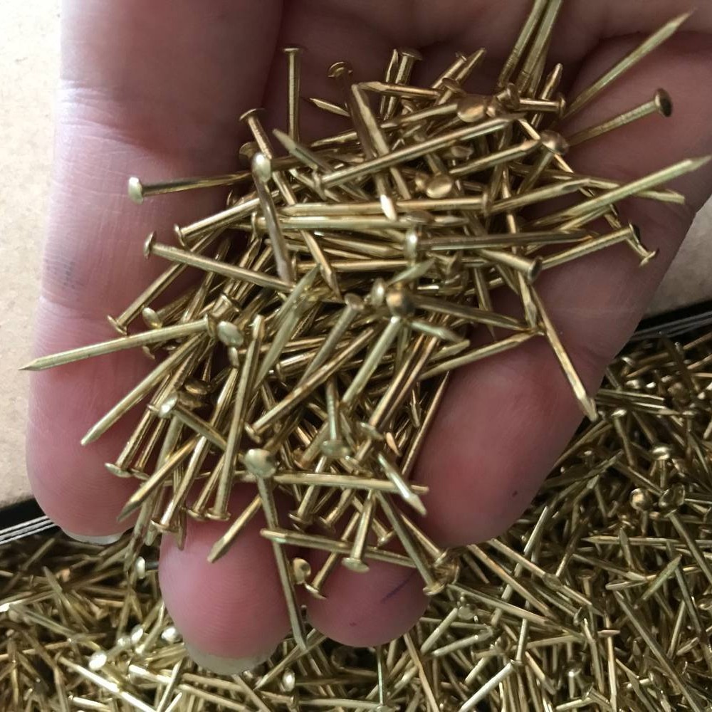 Round head nails, wooden box nails, photo frame accessories, signs, small nails, furniture hinges, copper-plated nails, gold details Picture