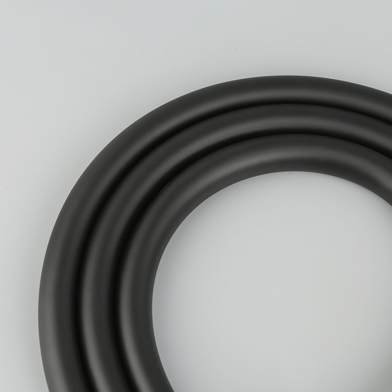 Black shower pipe, PVC shower hose, household bathroom rain shower head, extended and thickened explosion-proof water pipe, 1.5 meters details Picture