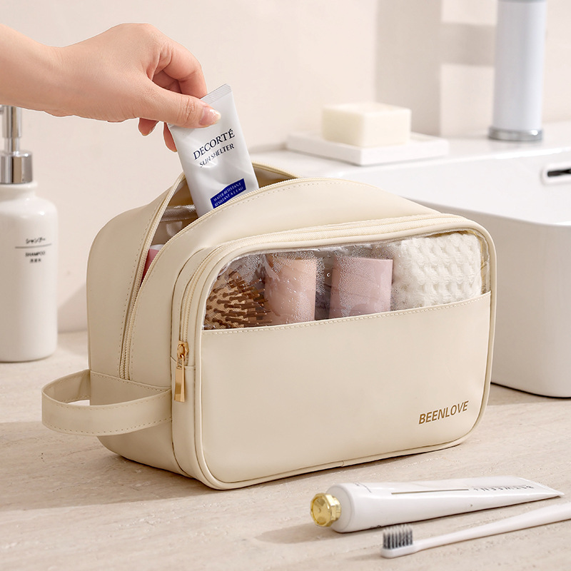 Runhui's new Naisi hand-held dry and wet toiletries bag, makeup bag, large-capacity travel compartmentalized toiletries bag, one-piece consignment details Picture