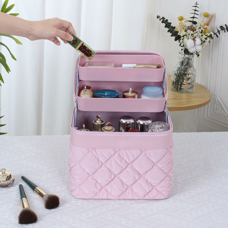 Large-capacity cosmetic bags, handbags, portable cosmetic boxes, cosmetic desktop storage boxes, and high-end souvenir bags Application Scenario