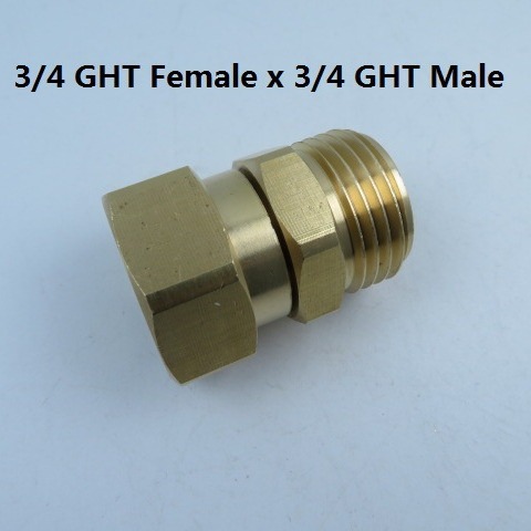 Garden hose rotating adapter Solid brass hose connector adapter, 3/4 GHT details Picture