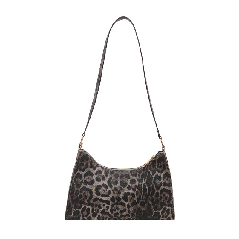 In 2024, new fashionable women's bags will be launched, including Korean-style trendy and stylish hand-held women's bags, leopard print single-shoulder underarm bags, and baguette bags Item Picture