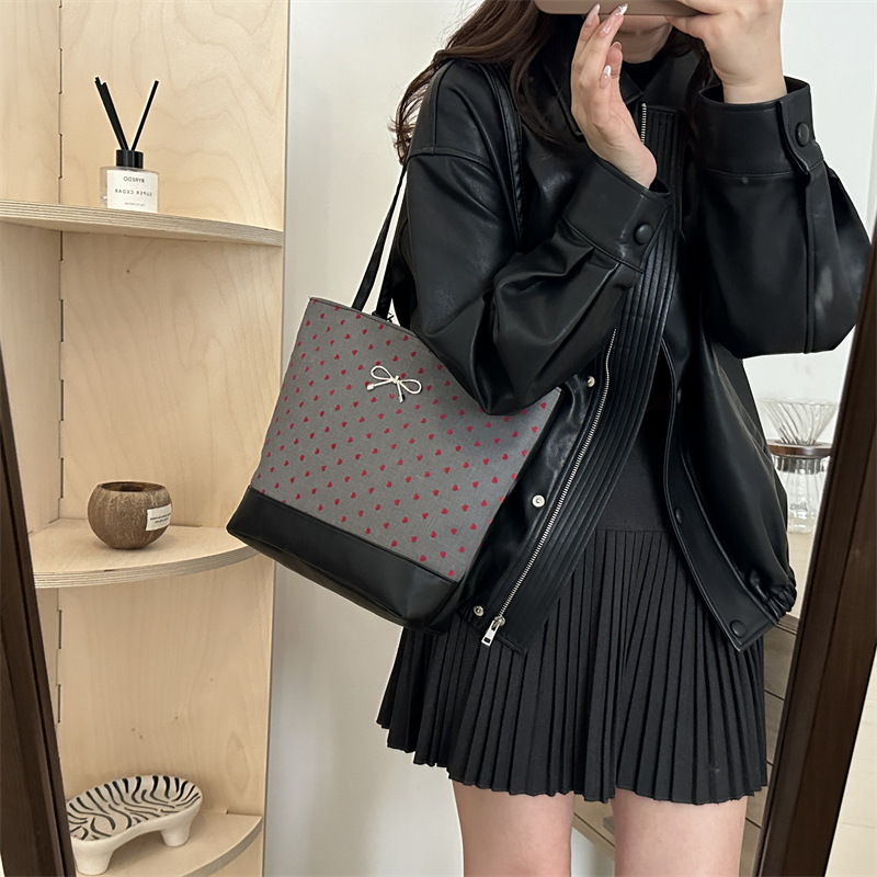 College-style canvas backpack for women, 2024 new trendy Korean tote bag, casual large-capacity single-shoulder crossbody bag Specification drawing