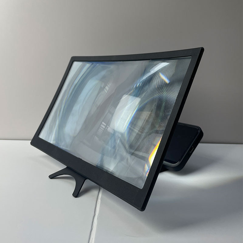 Cross-border L6 curved screen amplifier, 12-inch mobile phone amplifier stand, ultra-clear magnifying glass, portable lazy person stand Application Scenario