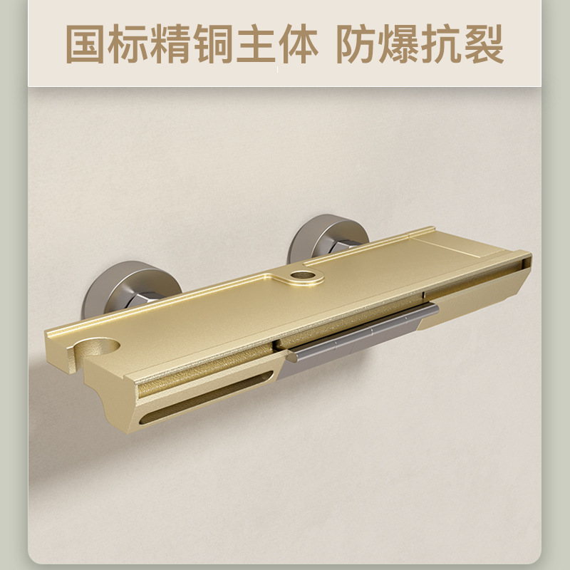 Gun-gray ambient light shower head set, bathroom brass constant-temperature pressure-increasing digital display piano key shower Application Scenario