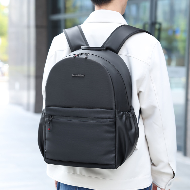 New Ruitu leather film backpack, large-capacity travel backpack, student schoolbag, outdoor water-resistant backpack details Picture