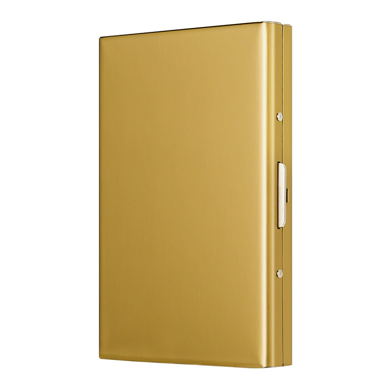 High-end metal card case for men and women, stainless steel ultra-thin anti-demagnetization small card box, anti-theft card holder, card box Item Picture