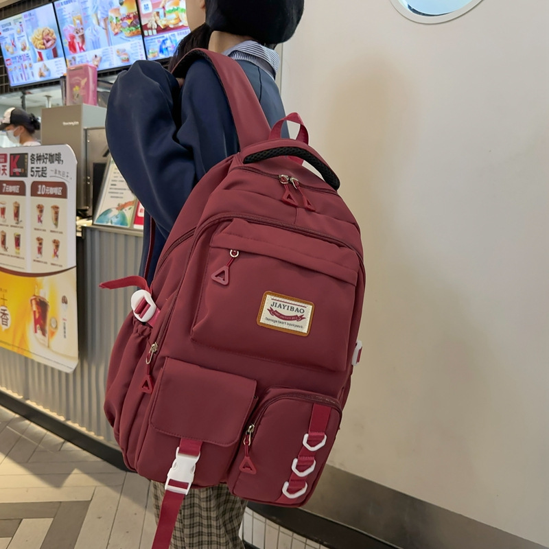 New fashionable and durable schoolbag, Korean version multi-layered backpack for junior and senior high school students, niche casual large-capacity student bag details Picture