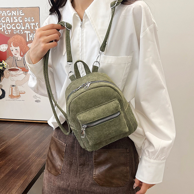 New trendy crossbody bags from Japan and South Korea, single-shoulder commuter bags, corduroy women's bags, high-quality and versatile backpacks and handbags full figure