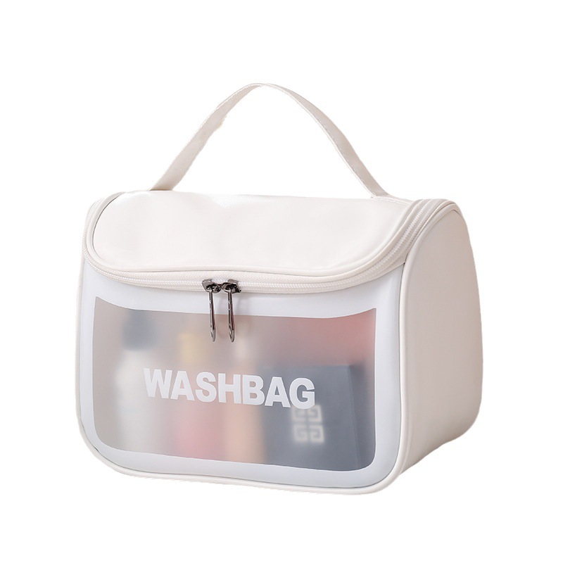 Carefully selected pu flip-top cosmetic bags, large-capacity hand-held toiletry bags, high appearance level portable storage bags, and high-end storage bags Item Picture
