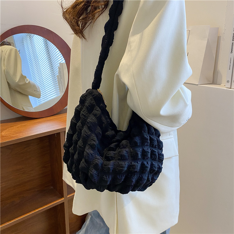 Spring Bag 2025 New Style, women's Instagram single-shoulder underarm bag, casual and fashionable, casual solid color handbag Specification drawing