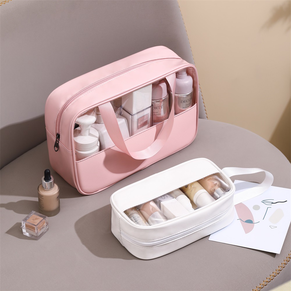 Carefully selected pu cosmetic bags, waterproof storage toiletry bags, large-capacity portable storage bags, hand-held travel storage bags Specification drawing