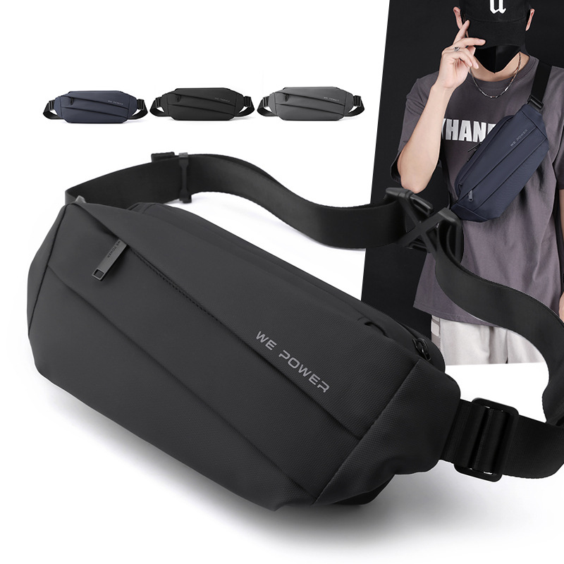 Wepower's new men's chest bag, trendy crossbody bag, outdoor sports waist bag, and large-capacity backpack from ins fashion brand full figure