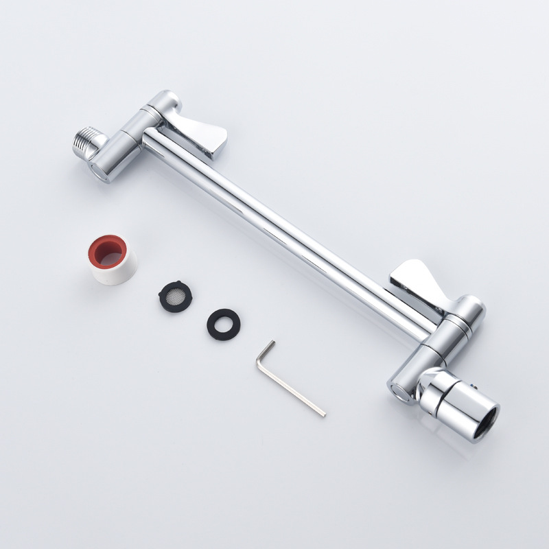 Copper shower head extension connecting rod, bathroom shower head arm adjustable extension rod, top shower head bracket accessory Application Scenario