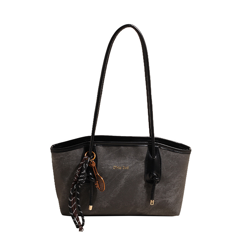 Women's retro large-capacity bag 2024 Cross-border new casual and versatile single-shoulder underarm tote bag for commuting to school Item Picture