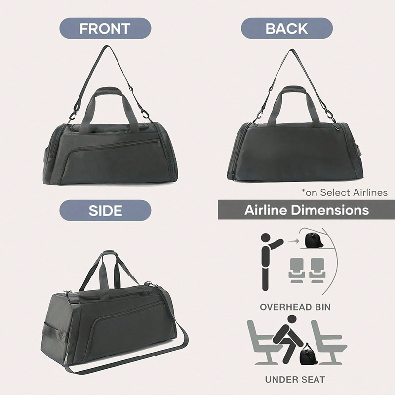 A 40L lightweight and large-capacity portable school sports travel bag for both male and female students details Picture