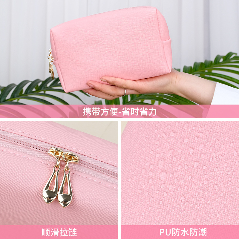 Wholesale of best-selling PU small-sized hand-held cosmetic bags, portable women's travel toiletry bags and cosmetic storage bags for foreign trade Application Scenario