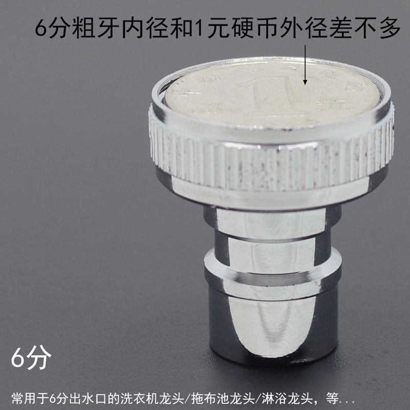 The faucet joint of the fully automatic washing machine is 4-inch and 6-inch. The inner and outer teeth of the water inlet pipe joint of the washing machine are M2224 fine teeth Specification drawing
