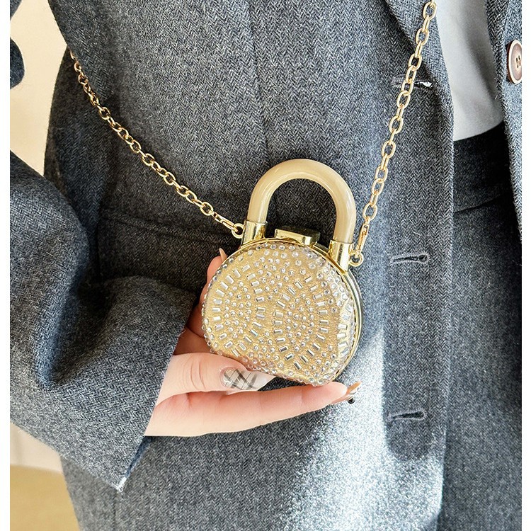 2025 New mini bag, small bag, cross-border opening red envelope, coin purse, Xiaoxiang crossbody decorative bag, hollowed-out small bag Specification drawing