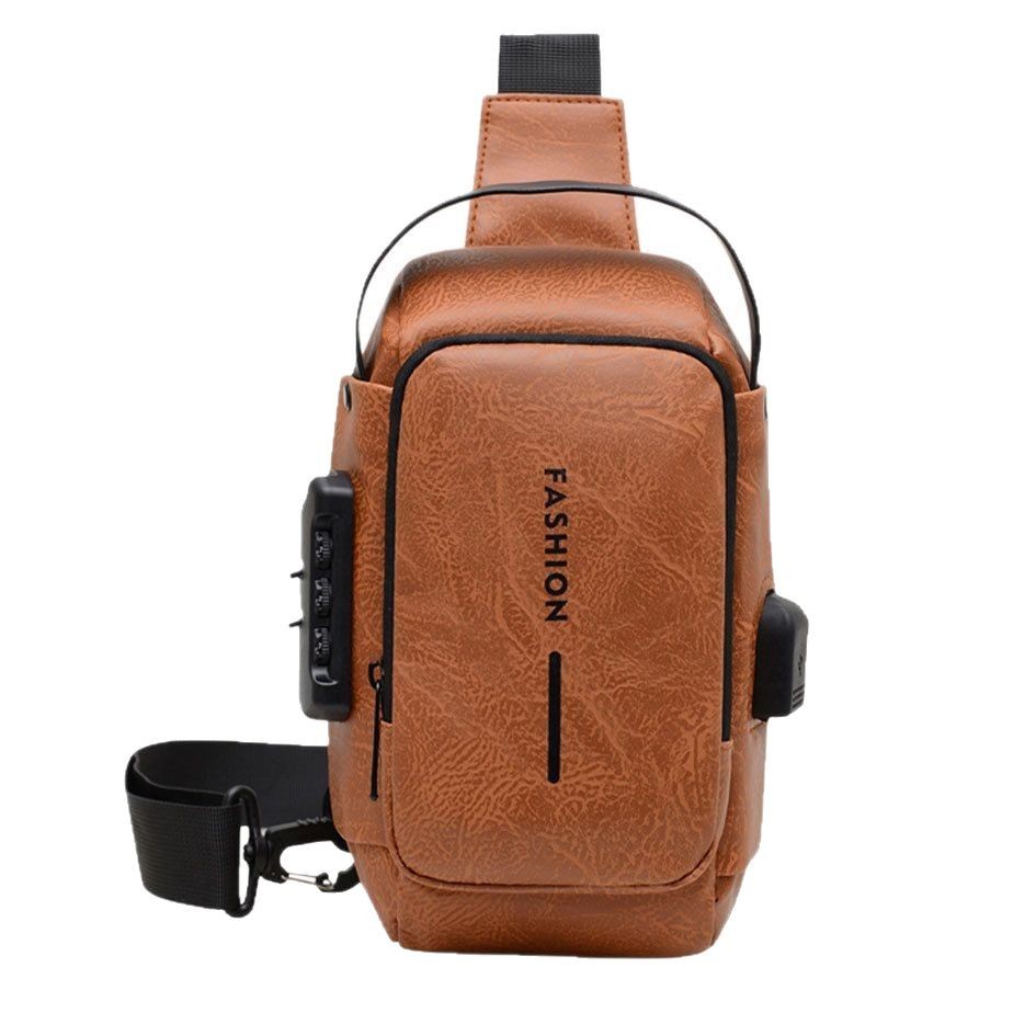 Men's chest bag, crossbody bag, new motorcycle bag, large-capacity casual single-shoulder backpack, fashionable multi-functional sports bag Item Picture