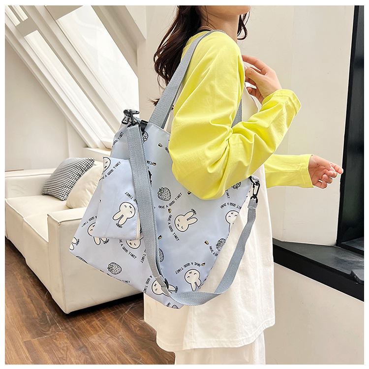 High appearance level, stylish tote bag, 2024 new student fashion single-shoulder bag, cute cartoon graffiti crossbody bag wholesale Specification drawing
