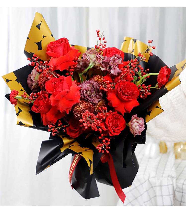 Yuyin Sweet Waterproof Korean-style flower wrapping Paper, flower shop bouquet wrapping paper, wholesale flower decoration materials pic 3