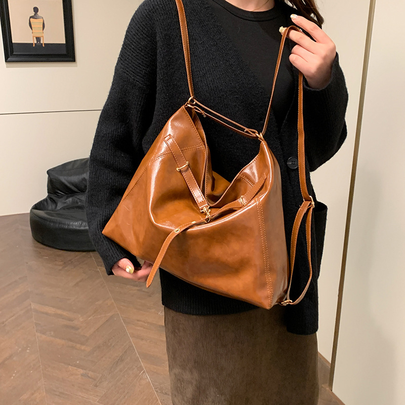 Maillard large-capacity women's bag 2024 New Autumn Casual Versatile Backpack Women's Commuter Tote bag details Picture