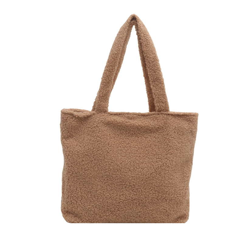 Winter ladies' hand-held stylish plush small bag, a new 2024 trendy and fashionable commuting all-in-one furry handbag for women Item Picture