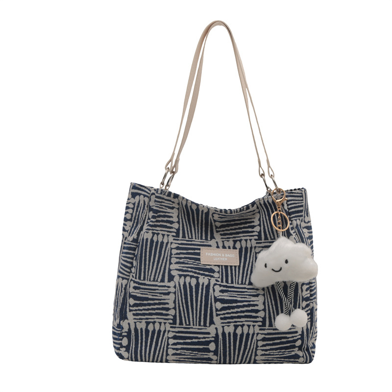 Casual women's 2024 new style school commuting bag, autumn and winter popular fashion single-shoulder bag, large-capacity tote bag Item Picture